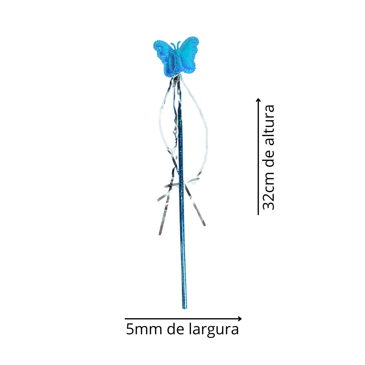Kit Asa de Borboleta Acessórios Fantasia Carnaval Azul Kit Asa de Borboleta Acessórios Fantasia Carnaval Azul